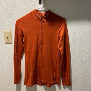 Burnt orange REI quarter zip